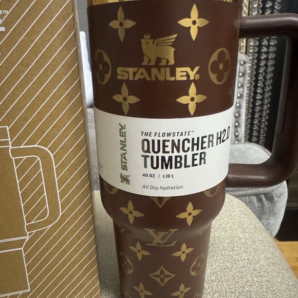 Stanley 40oz Tumbler in brown with Gold Accents. New. - Picture 5 of 7
